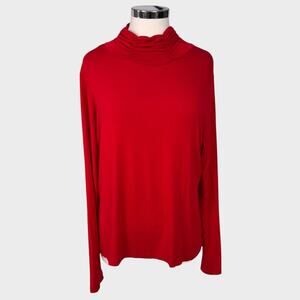 Jillian Nicole XL Red Turtleneck Gathered Neckline